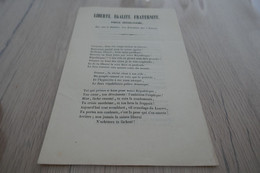 Evènements De 1848 Poésie Républicaine Lue Sur Le Théâtre Des Célestins Lyon Par Borssat - Historische Dokumente