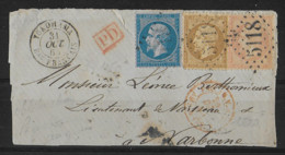 Devant De Lettre  G.C.5118  Et Cachet YOKOHAMA  Bau FRANCAIS - 1849-1876: Classic Period