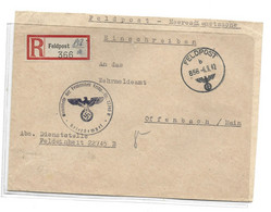 Feldpost Einschreiben Feldpostamt 17 Guidel Lorient Frankreich 1943 - Cartas