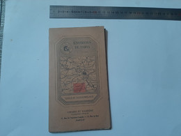 Carte  Routière Environs De Paris étampes Girard Et Barrère 1921 Avec Le Concours Du Touring Club De France - Roadmaps