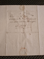 LETTRE DE BEAUCAIRE MARQUE 29 BEAUCAIRE AN 4 COMMISSIONNAIRE CHARGEUR MAURRAS BALLE GUINE DE L INDIENNE - ....-1700: Precursors