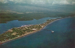 Puntarenas Cost Rica, Aerial View Of Seaport, Harbor, C1950s/60s Vintage Postcard - Costa Rica