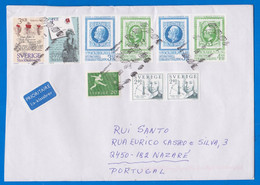 Cover Enveloppes Enveloppe Sweden To Portugal Timbres Stamps 2022 Sverige Suede Sweden - Cartas & Documentos