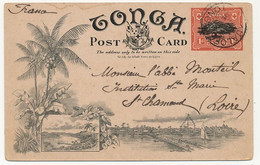 TONGA - Carte Postale (Entier) Ayant Voyagé En 1907 - Au Dos "Blow Holes Houma-Tonga" - Tonga (...-1970)