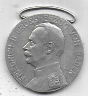 ALLEMAGNE  -   Médaille En Argent Friedrich II Grossherzog Von Baden - Deutsches Reich