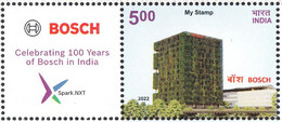 INDIA 2022,  MY STAMP  Celebrating 100 Years Of BOSCH In India,1v With TAB, LIMITED ISSUE,  MNH(**) - Neufs