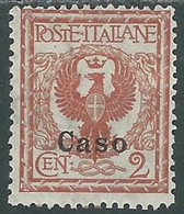 1912 EGEO CASO AQUILA 2 CENT MH * - RF37-3 - Egeo (Caso)