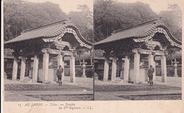 AU JAPON  Tokio  Temple Du IV é Sogboun  Carte  Stéréoscopique - Cartes Stéréoscopiques