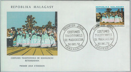 82844 - MADAGASCAR  - Postal History -  FDC COVER - MUSIC Dance 1972 - Madagascar (1960-...)