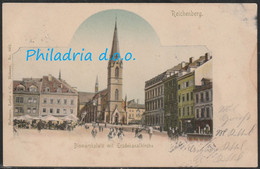 Reichenberg, Bismarckplatz, Mailed 1901 - Sudeten
