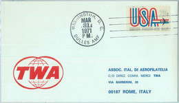 83231 - USA - Postal History - FIRST FLIGHT Cover: Washington - Rome # 783 WW - Sin Clasificación