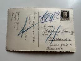 WWII Italy Slovenia Postcard LUBIANA Sent To ALESSANDRIA Casa Penale (No 863) - Lubiana