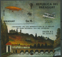 Paraguay 1974 Weltpostverein UPU Gemälde Luftschiff Block 228 Postfri. (C94025) - Paraguay