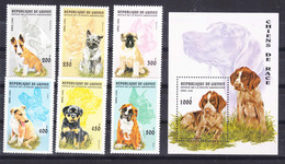 Guinea 1996 Animals, Dogs Mi#1596-1601 And Block 503 Mint Never Hinged - Guinee (1958-...)