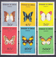 Senegal 1963 Butterflies Mi#267-272 Yvert#226-231 Mint Never Hinged - Sénégal (1960-...)