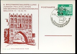 DDR PP16 D2/045 Privat-Postkarte KALENSCHES TOR NEUBRANDENBURG Sost. 1975  NGK 4,00 € - Postales Privados - Usados