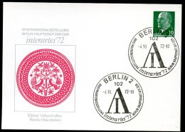 DDR PP9 C2/002 Privat-Postkarte WANDTELLER Berlin Sost. 1972 - Postales Privados - Usados