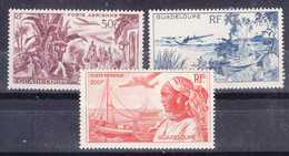 Guadeloupe 1947 Poste Aerienne Yvert#13-15 Mint Never Hinged - Ungebraucht