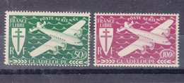 Guadeloupe 1945 Poste Aerienne Yvert#4-5 Mint Never Hinged - Neufs