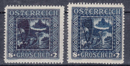 Austria 1926 Mi#489 I And II, Mint Hinged - Neufs