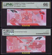 Trinidad And Tobago 1 Dollars, (2021), Polymer,AA Prefix, PMG66 - Trinidad & Tobago