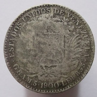 1 Bolivar 1900 (Venezuela) Silver - Venezuela