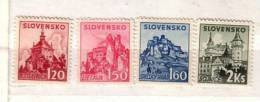 1941 Slovak Towns  Mi 81/84 4v.-MNH Slovaquie / Slovakia - Nuevos