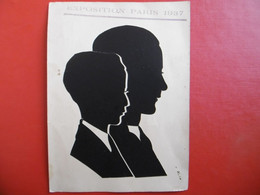 EXPOSITION PARIS 1937 DECOUPIS OMBRE PORTRAIT ROBERT & FRANCOIS SESTON 14 X 10.5 Cm - Exhibitions