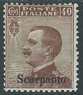 1912 EGEO SCARPANTO EFFIGIE 40 CENT MH * - RF37-8 - Aegean (Scarpanto)