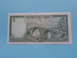 5 Cinq LIVRES () Banque Du LIBAN ( For Grade See SCANS ) UNC ! - Lebanon