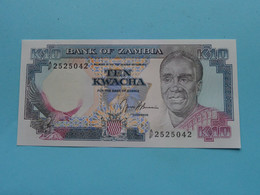 K10 Ten KWACHA ( A/F 2525042 - Sign 9 ) Bank Of ZAMBIA ( For Grade See SCANS ) UNC ! - Zambia