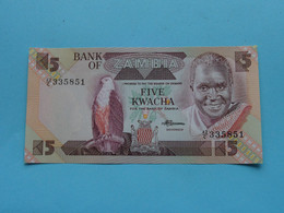 K5 Five KWACHA ( 42/C 335851 - Sign 7 ) Bank Of ZAMBIA ( For Grade See SCANS ) UNC ! - Zambia