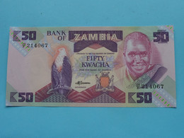 K50 Fifty KWACHA ( 39/F 214067 ) Bank Of ZAMBIA ( For Grade See SCANS ) UNC ! - Zambie