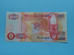 K50 Fifty KWACHA ( BH/039524894 ) Bank Of ZAMBIA - 2007 ( For Grade See SCANS ) UNC ! - Zambie