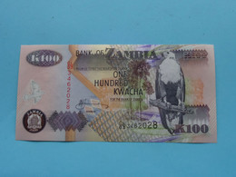 K100 One Hundred KWACHA ( CL/03 3462028 ) Bank Of ZAMBIA - 2006 ( For Grade See SCANS ) UNC ! - Zambie