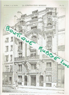 DESSIN 1898 PARIS 1° IMMEUBLE 18 RUE CROIX DES PETITS CHAMPS DETRUIT EN 2000 ARCHITECTE BREFFENDILLE CHARLES - Parijs