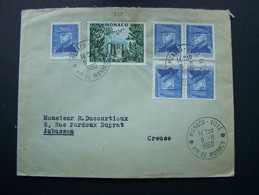 MONACO 1960 N° 233 X5 DONT 2 PAIRES + 538 SUR LETTRE ENTIERE - Lettres & Documents