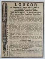 PUB ANNEES 1930 LOUXOR LE PORTE-PLUME RESERVOIR 17 Rue Guersant PARIS - Pubblicitari