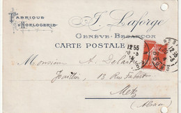 25-Carte Publicitaire J.Laforge...Fabrique D'Horlogerie..Besançon...(Doubs)..1914 - Sonstige