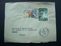 MONACO 1962 N° 538 + 580 SUR LETTRE ENTIERE - Storia Postale