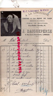 87 - LIMOGES - FACTURE A LA LIMOUSINE- BARBICHET- J. DAIGUEPERSE 3 RUE DE LA BOUCHERIE- TRIPES MODE DE CAEN-1924 - Lebensmittel