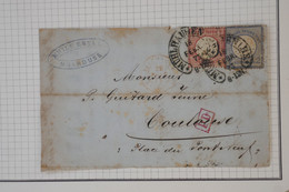 BB10 ELSASS ALSACE BELLE LETTRE DEVANT 1864  MULHOUSE A TOULOUSE+ +AFFRANC. INTERESSANT - Briefe U. Dokumente