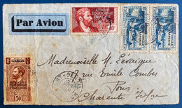 Gabon Lettre Par Avion N°23, 25 & 43 Oblitérés De Port Gentil Pour Pons - Briefe U. Dokumente