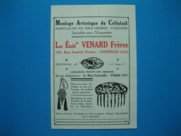 (1926) Peignes, Moulage En Celluloïd -  VENARD Frères  - Oyonnax (Ain) --- Postiches D'Art -  E. MOLLARD  - Paris - Unclassified