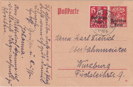 ALLEMAGNE 1920    ENTIER POSTAL/GANZSACHE/POSTAL STATIONERY CARTE DE REGENSBURG - Entiers Postaux