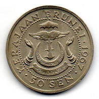 BRUNEI, 50 Sen, Copper-Nickel, Year 1967, KM # 8 - Brunei