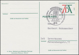 PSo 3/2 Dürer & Welsches Gebirge, FDC ESSt Nürnberg Landesverbandstag 21.5.1971 - Cartas