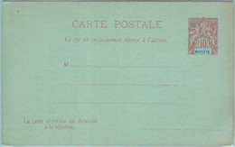 88892 - MAYOTTE - POSTAL HISTORY - Double Postal Stationery Card H & G # 6 1901 - Altri & Non Classificati