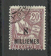 FRANKREICH France Alexandrie, 8 Milliemes OPT On 20 O - Autres & Non Classés