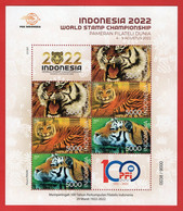 INDONESIA 2022, World Stamp Championship,Tiger MS. MNH - Indonésie